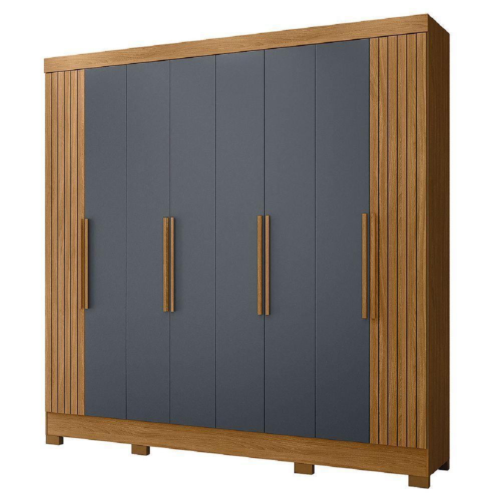 Guarda Roupas Casal Ripado 8 Portas 4 Gavetas Diamante Moval Freijo Cin - 1