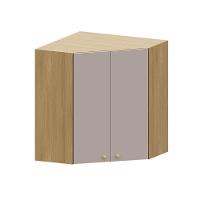 Armário Aéreo Canto Diagonal 74cm 2 Pts Elegance Luciane Móv Freijó/cinammon - 1