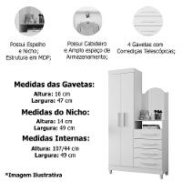 Guarda-roupa Solteiro Com Cômoda Capri 2 Portas Freijó/titanium