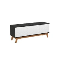 Rack Kappesberg 3 Portas 3d Preto Fosco/branco 136cm - 2