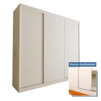 Guarda Roupa 3 Portas De Correr 4 Gavetas Cronos Minastex Branco - 8