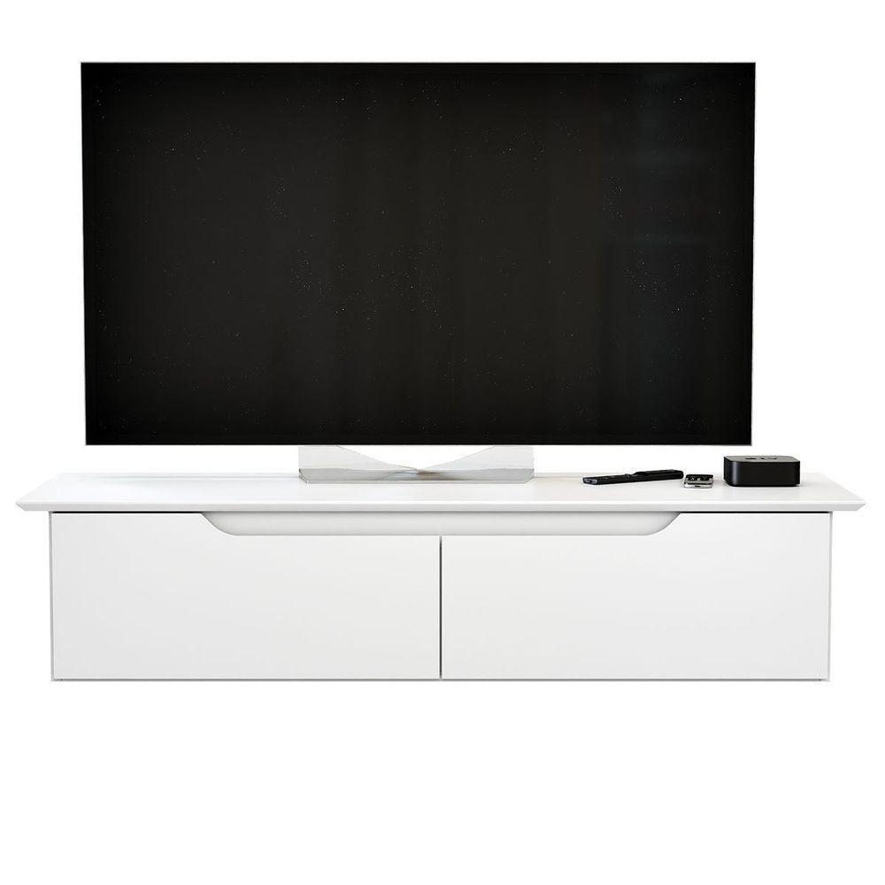 Rack Aparador Suspenso Flex Com 2 Portas Flop Branco - 8