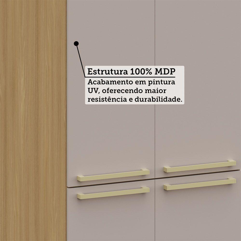 Paneleiro Duplo 70cm 4 Pts Elegance Luciane Móveis Freijó/cinammon - 5