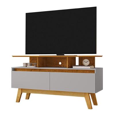 Rack Sala Rubi 1.2 Para Tv Até 50 2 Portas Pé Madeira Macica Naturale/off White