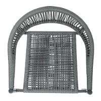 Kit 4 Cadeiras Empilhável Laguna Trancoso Fratini Aluminio Preto Assento Trama Corda Náutica Preto - 6