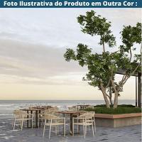 Kit 4 Cadeiras Empilhável Laguna Trancoso Fratini Aluminio Preto Assento Trama Corda Náutica Preto - 9