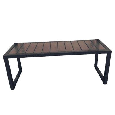 Banco Sem Encosto De Aço Ferro Madeira Robusto Cor Preto Estilo Industrial Mobbili Ba-03