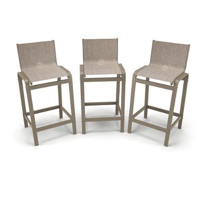 Kit 3 Banquetas Alta Cozinha Balcão Bancada Alumínio Fendi - Mocca