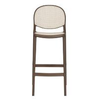 Kit 2 Banquetas Positano Fratini 108 Cm Altura Polipropileno Cinza Tramas Nude Simulando Rattan - 3