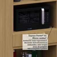 Paneleiro 70cm 4 Pts Nicho Micro-ondas Elegance Luciane Móve Freijó/freijó Brasil - 6