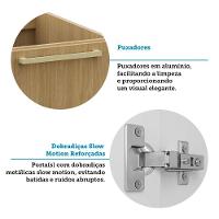 Paneleiro 70cm 4 Pts Nicho Micro-ondas Elegance Luciane Móve Freijó/freijó Brasil - 9