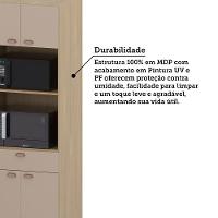 Paneleiro 70cm 3 Portas 1 Gaveta Com Espaço Para Micro-ondas Freijó/petala Rosa - 5