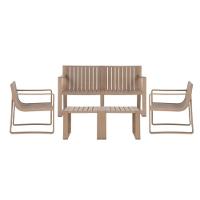 Conjunto 2 Poltronas, 1 Sofá 2 Lug E 2 Mesas área Externa Verte Eco Rivatti Fibra Natural Café - 1