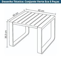 Conjunto 2 Poltronas, 1 Sofá 2 Lug E 2 Mesas área Externa Verte Eco Rivatti Fibra Natural Café - 2