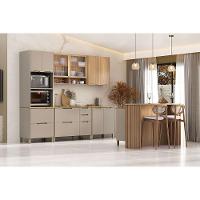 Cozinha Completa 7 Peças Com Espaço Para Micro-ondas, Ilha E Cinammon/freijó - 1