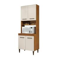 Paneleiro Torre Quente Atenas 4 Portas Kaiki Móveis Nature Off White - 1