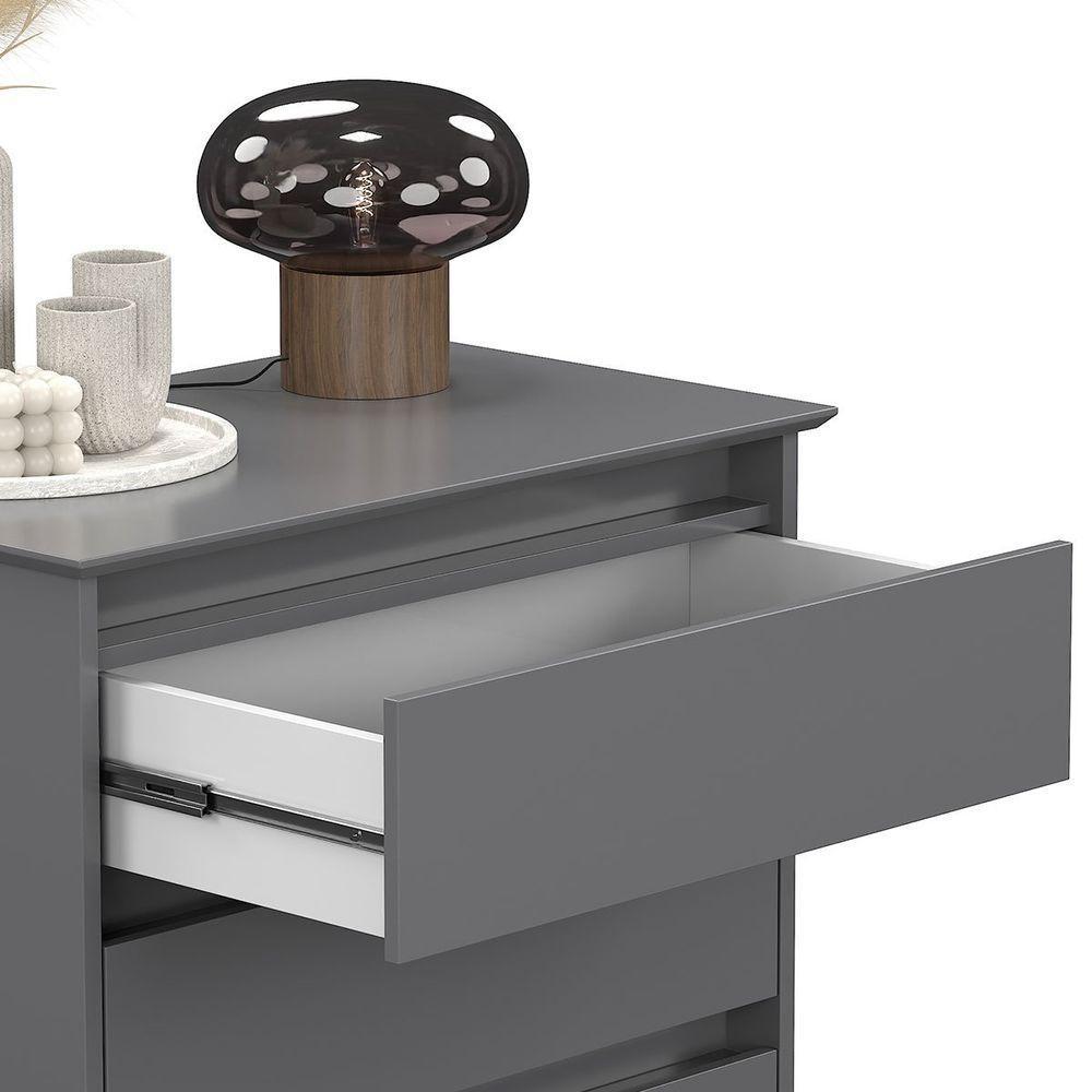 Mini Cômoda Para Quarto 3 Gavetas Prisma Cinza - 2