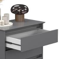 Mini Cômoda Para Quarto 3 Gavetas Prisma Cinza - 2