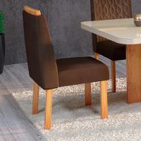 Conjunto 2 Cadeiras Estofadas Para Mesa De Jantar Naturalle Roma Bom Pastor - 2