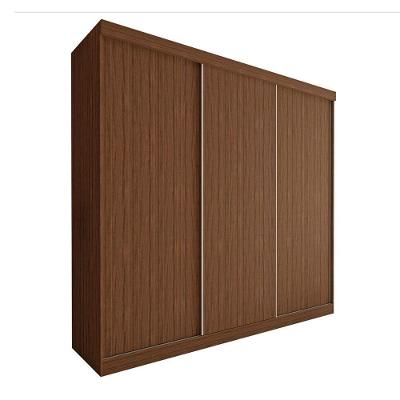 Guarda Roupa 3 Portas De Correr 4 Gavetas Cronos Minastex Freijó