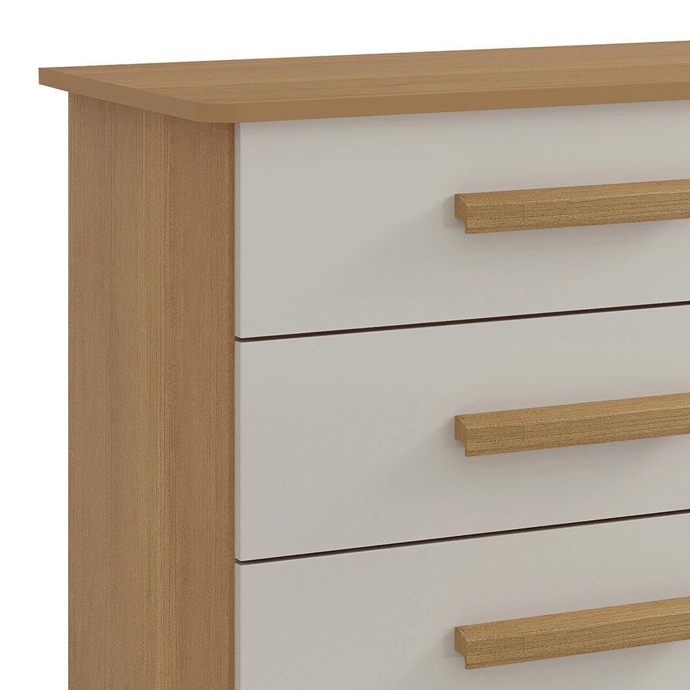 Cômoda Firenze 4 Gavetas Com Sapateira 1 Porta D'doro Cinamomo Off White - 2