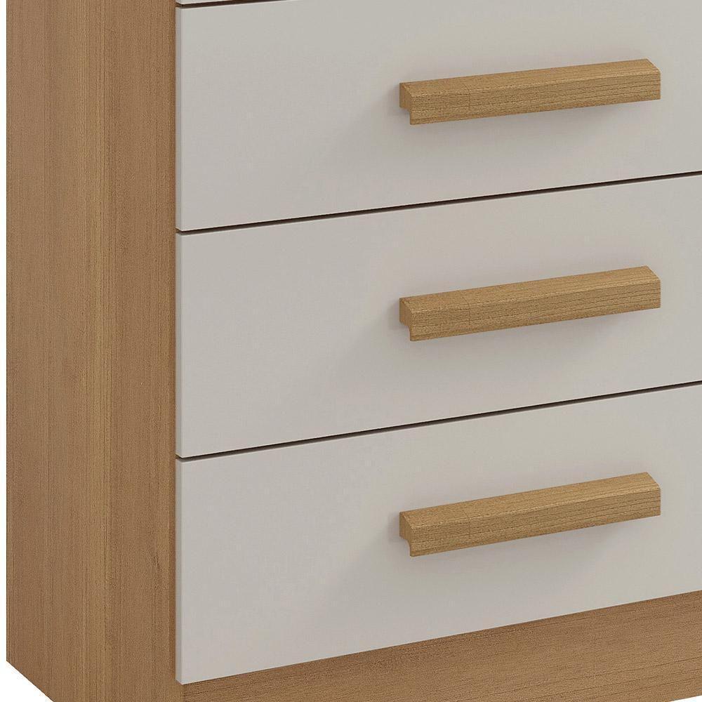 Cômoda Firenze 4 Gavetas Com Sapateira 1 Porta D'doro Cinamomo Off White - 3
