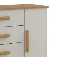 Cômoda Firenze 4 Gavetas Com Sapateira 1 Porta D'doro Cinamomo Off White - 4