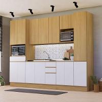 Cozinha Completa 6 Peças Com Espaços Para Micro-ondas Slim L Freijó/freijó Brasil/cinza Cristal - 2
