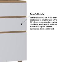 Cozinha Completa 6 Peças Com Espaços Para Micro-ondas Slim L Freijó/freijó Brasil/cinza Cristal - 6