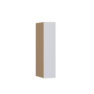 Armário Aéreo 20cm 1 Porta Slim Luciane Móveis Freijó/cinza Cristal