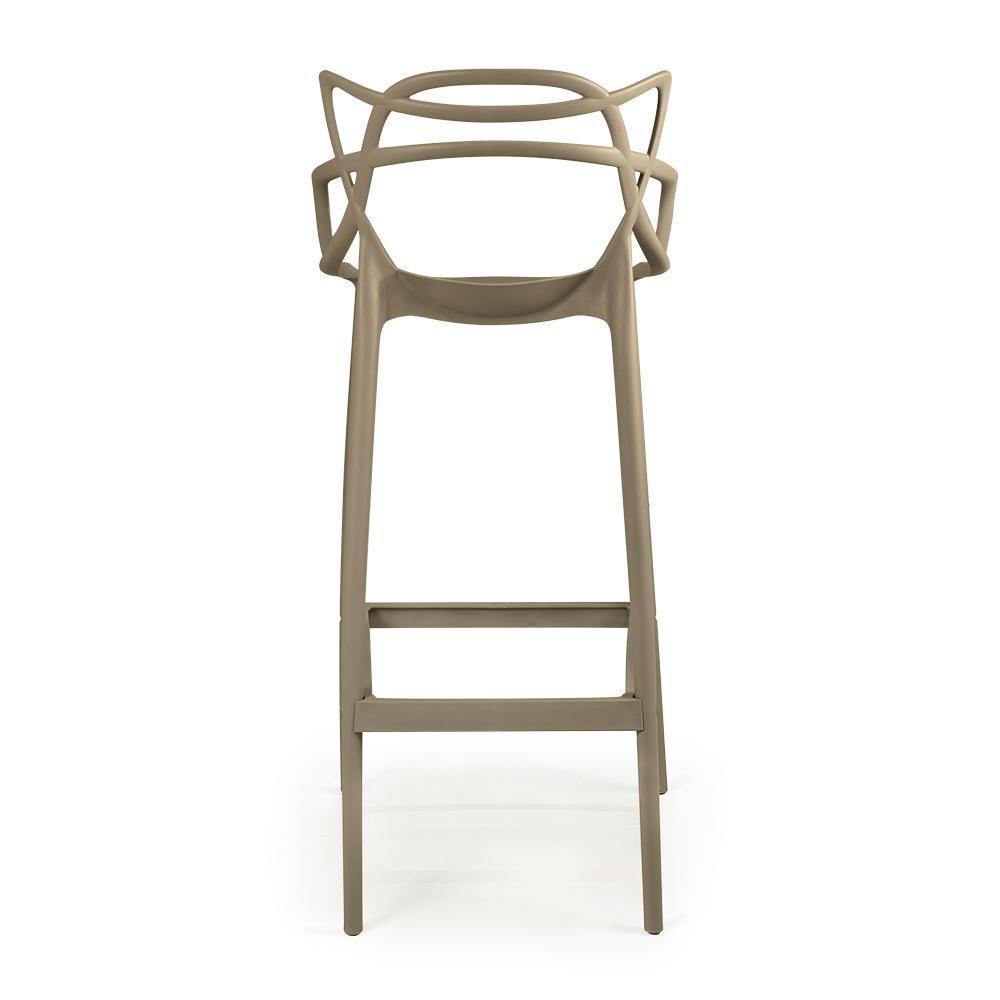 Kit 5 Banqueta Alta Allegra Com Encosto Design Cozinha/bancada - Nude - 6