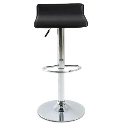 Kit 4 Banquetas Giratória Belo Horizonte Wave Rivatti Assento Estofado Em Pvc Preto Base Aço Cromado