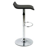 Kit 4 Banquetas Giratória Belo Horizonte Wave Rivatti Assento Estofado Em Pvc Preto Base Aço Cromado - 2