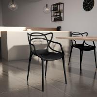 Kit 8 Cadeiras De Jantar Allegra Prática Empilhável - Preto - 7