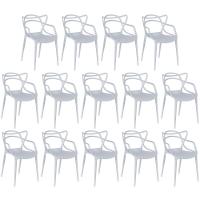 Kit 14 Cadeiras De Jantar Allegra Design Empilhável - Cinza - 1
