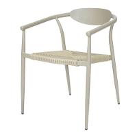 Kit 4 Cadeiras Empilhável Isla Fratini Em Alumínio Fendi Assento Com Trama De Corda Náutica Fendi - 2