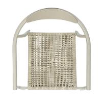 Kit 4 Cadeiras Empilhável Isla Fratini Em Alumínio Fendi Assento Com Trama De Corda Náutica Fendi - 6