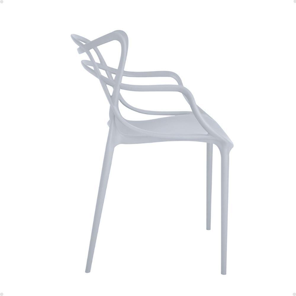Kit 20 Cadeiras De Jantar Allegra Design Empilhável - Cinza - 4
