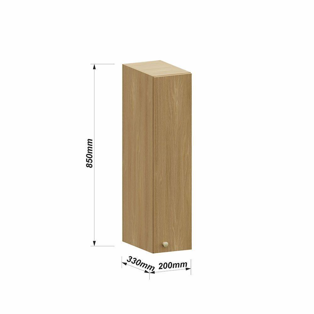 Armário Aéreo 20cm 1 Pt Elegance Luciane Móveis Freijó/freijó Brasil - 3