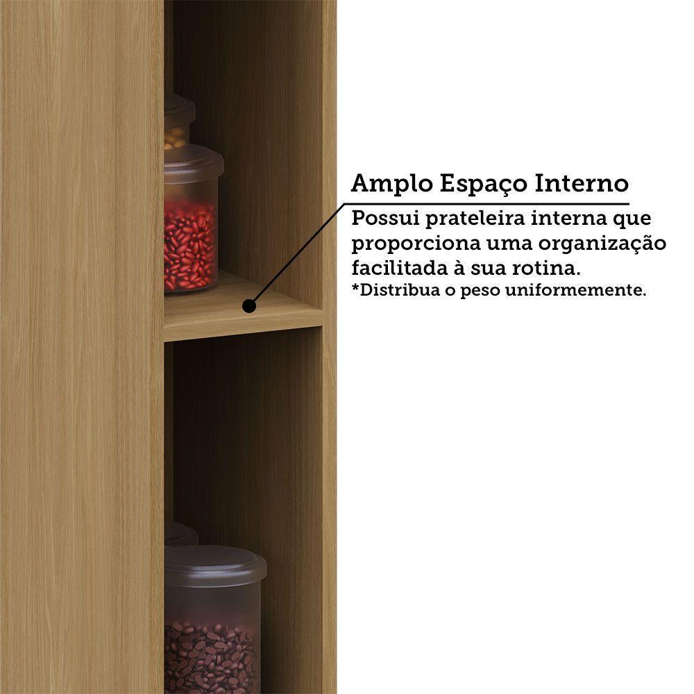 Armário Aéreo 20cm 1 Pt Elegance Luciane Móveis Freijó/freijó Brasil - 5