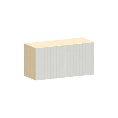 Armário Aéreo Geladeira 80cm 2 Pts Aura Luciane Móveis Carvalho/cinza Cristal