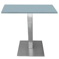 Mesa Quadrada Alpha Inox Prata 73,50 Cm (altura) Tampo Mdp Quadrado 80 Cm Cinza (larg) - 1