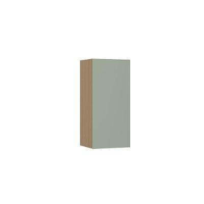 Armário Aéreo 40cm 1 Porta Slim Luciane Móveis Freijó/verde Jade