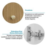 Armário Aéreo Canto Diagonal 74cm 2 Pts Elegance Luciane Móv Freijó/freijó - 6