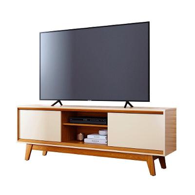 Aparador Bancada Para Sala Atlas - 7 Decor Cinamomo E Off White