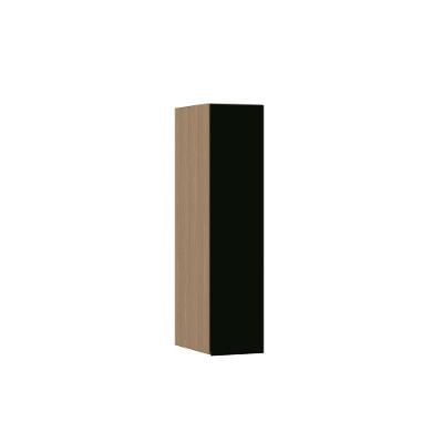 Armário Aéreo 20cm 1 Porta Slim Luciane Móveis Freijó/preto