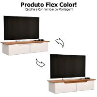 Rack Aparador Suspenso Flex Com 2 Portas Flop Off White/freijó - 3