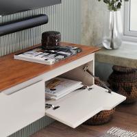 Rack Aparador Suspenso Flex Com 2 Portas Flop Off White/freijó - 10