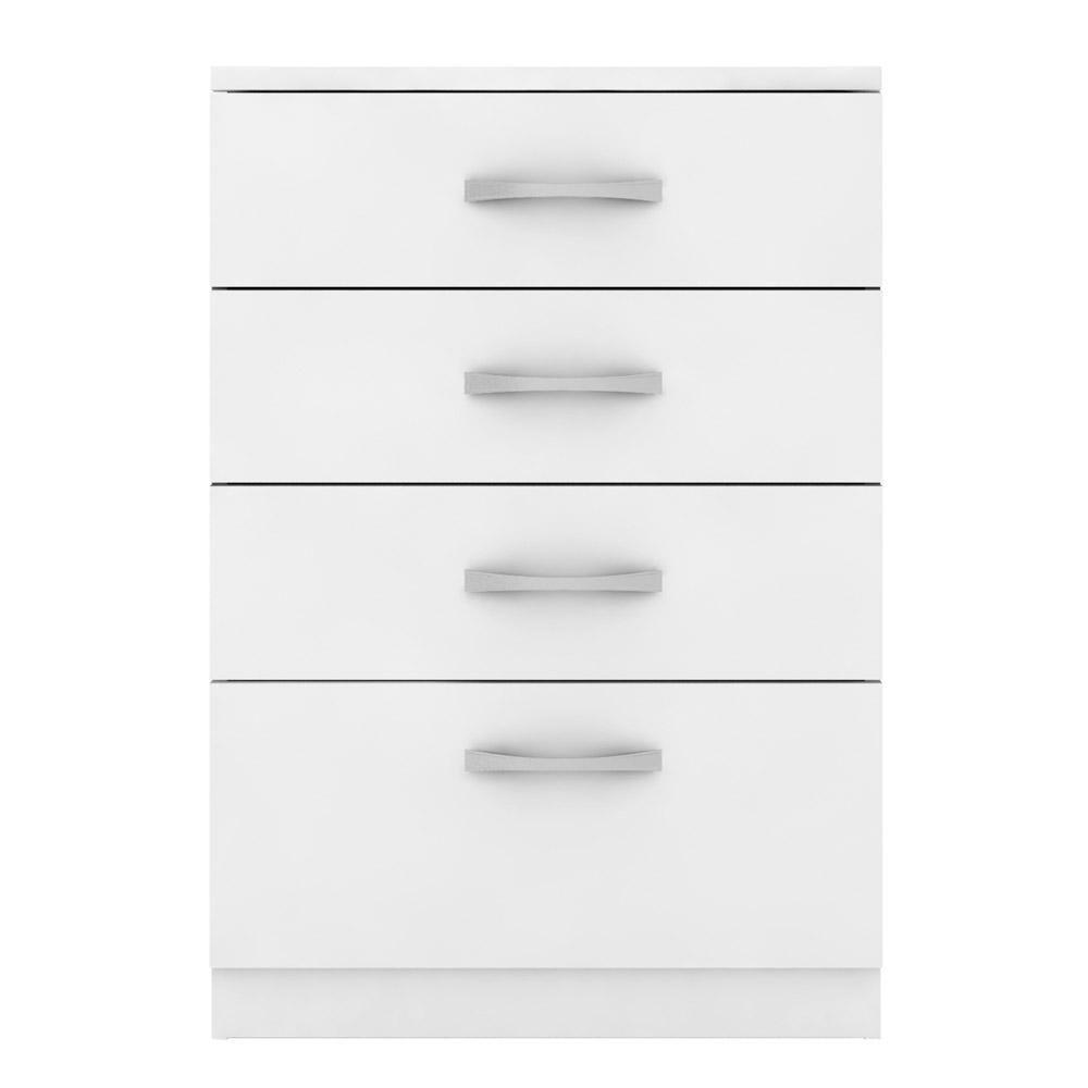 Cômoda Para Quarto 4 Gavetas Astral 02 Branco - Mpozenato - 4