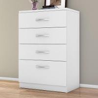 Cômoda Para Quarto 4 Gavetas Astral 02 Branco - Mpozenato - 2